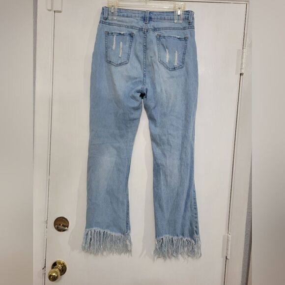 I&M cropped high waisted frayed jeans - Picture 3 of 12